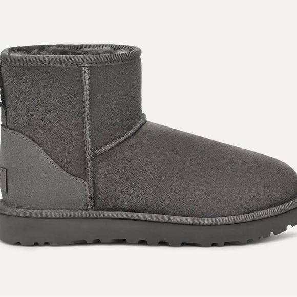 UGG Women's Classic Mini II - Gray Ankle Boots - Picture 1 of 9